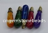 CGP3161 20*75mm - 20*80mm teardrop agate gemstone pendants