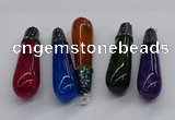 CGP3162 20*75mm - 20*80mm teardrop agate gemstone pendants