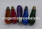 CGP3163 20*75mm - 20*80mm teardrop agate gemstone pendants