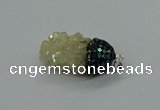 CGP3192 20*30mm - 25*40mm nuggets plated druzy quartz pendants