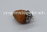 CGP3195 20*30mm - 25*40mm nuggets plated druzy quartz pendants