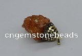 CGP3196 20*30mm - 25*40mm nuggets plated druzy quartz pendants