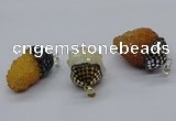 CGP3199 20*30mm - 25*40mm nuggets plated druzy quartz pendants