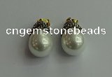 CGP320 15*25mm - 15*30mm teardrop pearl shell pendants wholesale