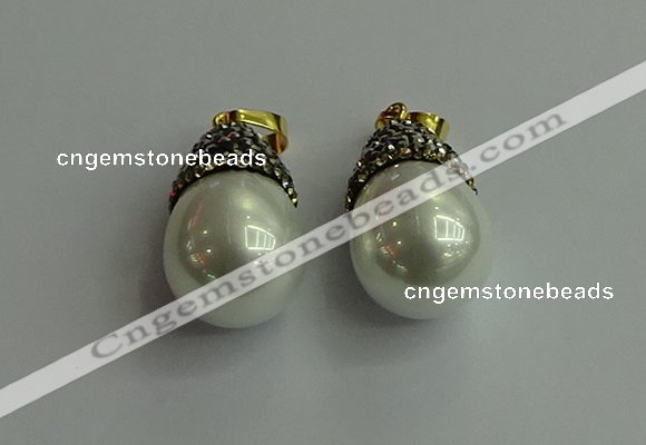 CGP320 15*25mm - 15*30mm teardrop pearl shell pendants wholesale