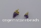 CGP3266 8*12mm - 10*14mm faceted nuggets amethyst pendants