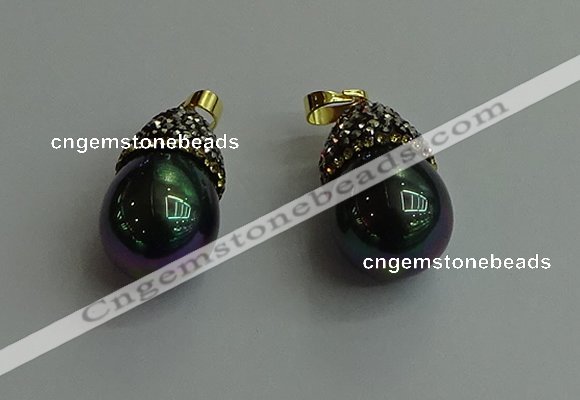 CGP327 15*25mm - 15*30mm teardrop pearl shell pendants wholesale