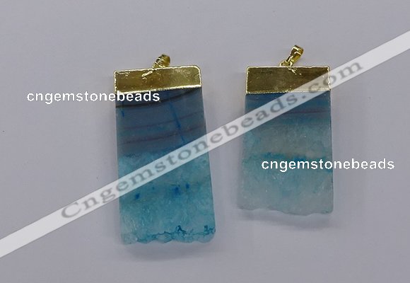 CGP3272 30*50mm - 30*65mm freeform druzy agate pendants