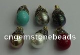 CGP329 15*25mm - 15*30mm teardrop pearl shell pendants wholesale