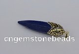 CGP3361 15*50mm - 16*65mm sticks lapis lazuli gemstone pendants