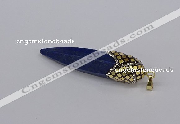 CGP3361 15*50mm - 16*65mm sticks lapis lazuli gemstone pendants