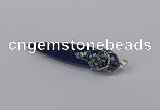 CGP3362 15*50mm - 16*65mm sticks lapis lazuli gemstone pendants