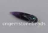 CGP3367 15*50mm - 16*65mm sticks amethyst gemstone pendants