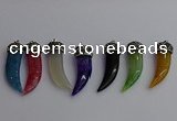 CGP337 10*45mm - 12*50mm oxhorn agate pendants wholesale