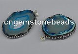 CGP3396 45*50mm - 45*60mm freeform druzy agate pendants