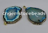 CGP3397 45*50mm - 45*60mm freeform druzy agate pendants