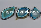 CGP3399 45*50mm - 45*60mm freeform druzy agate pendants