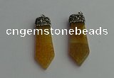 CGP340 12*50mm - 15*55mm arrowhead agate pendants wholesale