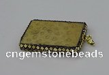 CGP3421 35*60mm - 40*50mm rectangle fossil coral pendants