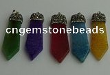 CGP346 12*50mm - 15*55mm arrowhead agate pendants wholesale