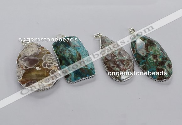 CGP3465 30*40mm - 35*55mm freeform ocean agate pendants