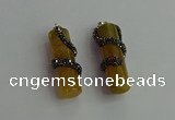 CGP348 12*40mm tube agate gemstone pendants wholesale