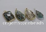 CGP3481 30*40mm - 35*55mm freeform ocean agate pendants