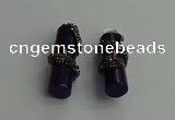 CGP349 12*40mm tube agate gemstone pendants wholesale