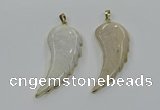 CGP3491 22*45mm - 25*50mm wing-shaped fossil coral pendants