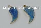 CGP3495 22*45mm - 25*50mm wing-shaped fossil coral pendants