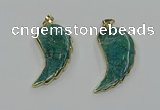 CGP3496 22*45mm - 25*50mm wing-shaped fossil coral pendants