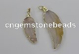 CGP3513 20*45mm - 25*65mm wing-shaped agate pendants