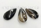 CGP3522 30*55mm - 35*60mm flat teardrop sakura agate slab pendants