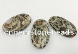 CGP3535 32*55mm - 35*58mm oval ocean agate slab pendants