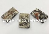 CGP3538 28*42mm - 32*48mm rectangle ocean agate slab pendants