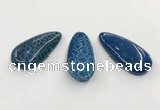 CGP3547 23*50mm - 27*55mm flat teardrop chrysanthemum agate slab pendants