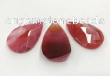 CGP3565 35*55mm faceted flat teardrop agate pendants wholesale