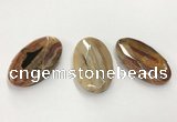 CGP3568 32*50mm faceted oval agate pendants wholesale