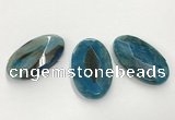 CGP3570 32*50mm faceted oval agate pendants wholesale