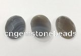 CGP3580 32*45mm faceted oval agate pendants wholesale