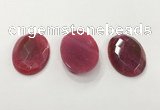 CGP3583 32*45mm faceted oval agate pendants wholesale