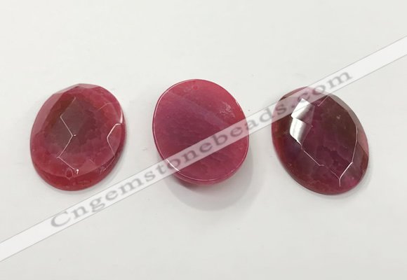 CGP3583 32*45mm faceted oval agate pendants wholesale