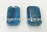 CGP3599 35*55mm faceted octagonal agate pendants wholesale