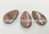 CGP3621 30*50mm flat teardrop rhodochrosite gemstone pendants