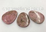 CGP3622 40*55mm - 42*52mm flat teardrop rhodochrosite gemstone pendants