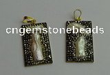 CGP385 20*40mm rectangle pearl pendants wholesale