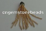 CGP420 2*3mm faceted rondelle handmade chinese crystal tassel pendants