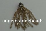 CGP421 2*3mm faceted rondelle handmade chinese crystal tassel pendants