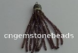 CGP426 2*3mm faceted rondelle handmade chinese crystal tassel pendants