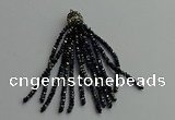 CGP429 2*3mm faceted rondelle handmade chinese crystal tassel pendants